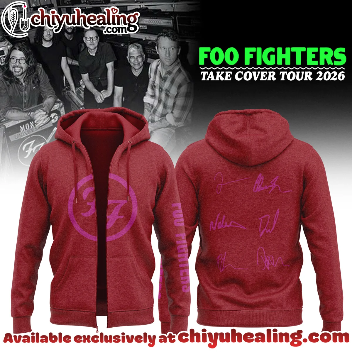 Foo Fighters Take Cover Tour Shirt & Hoodie (Release 36)