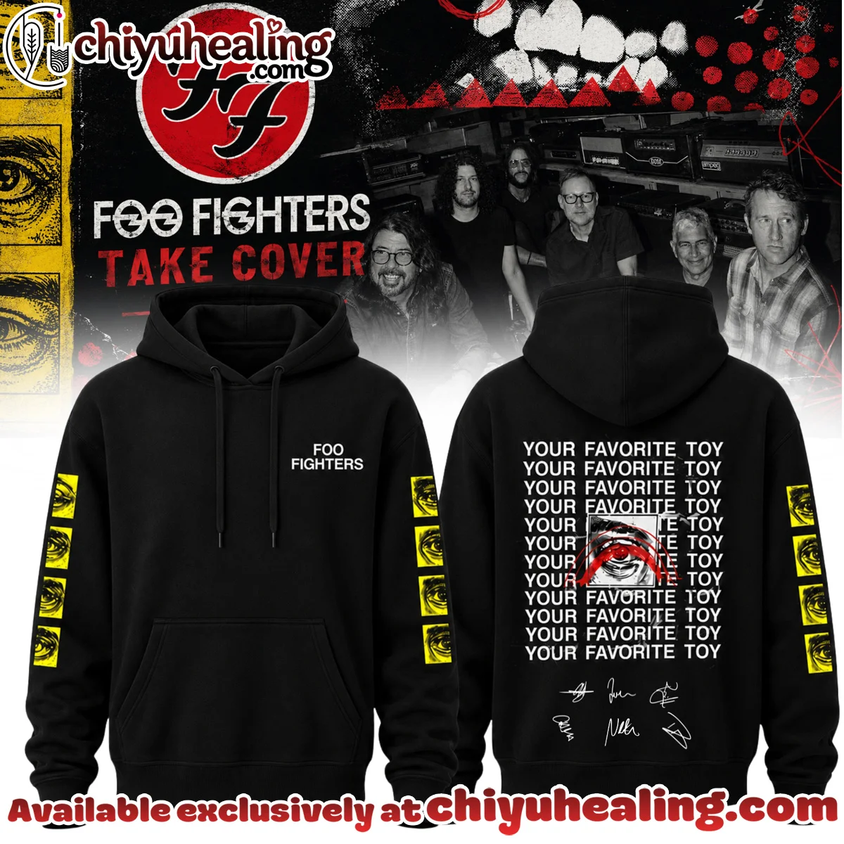 Foo Fighters Take Cover Tour Signature Shirt & Hoodie [Batch 15]
