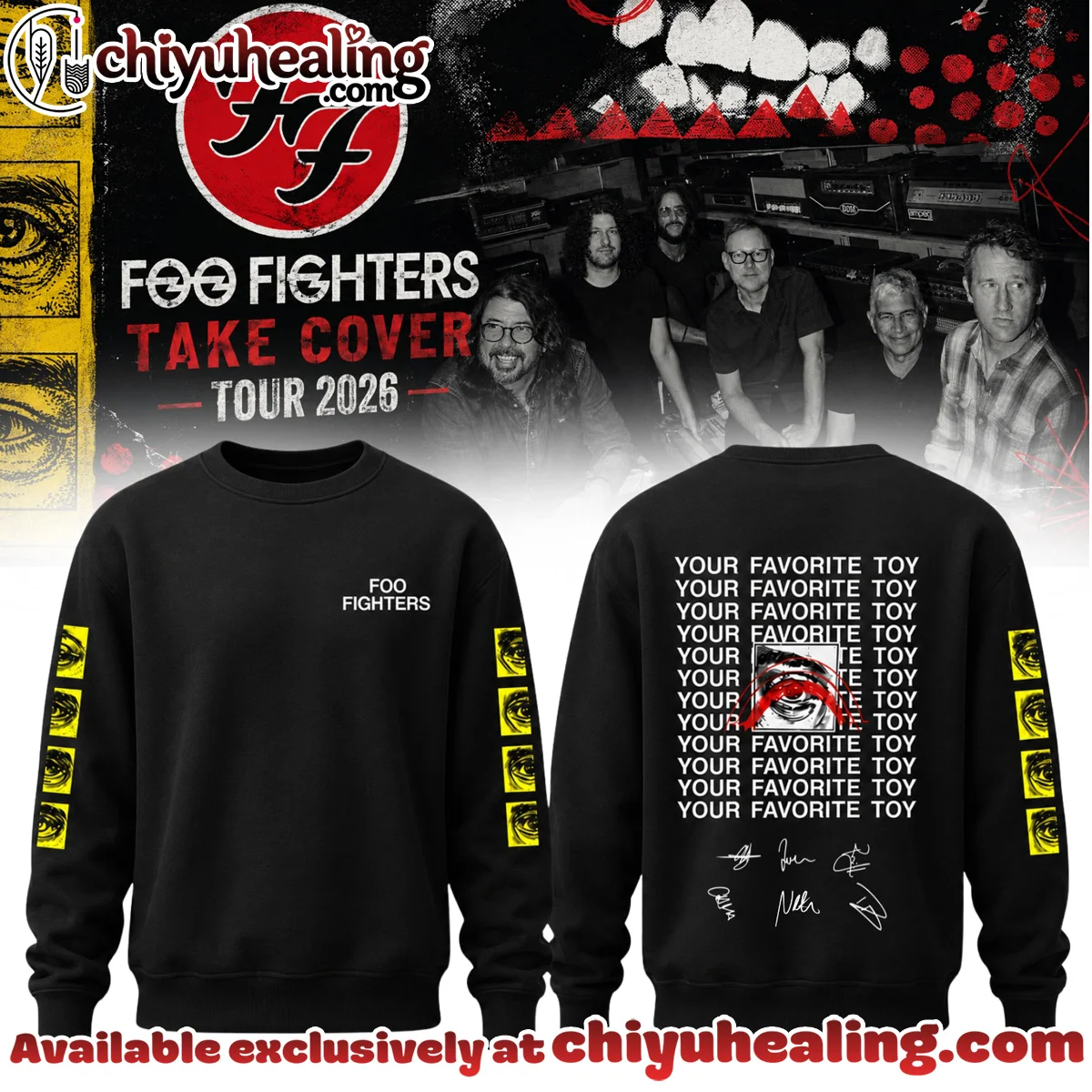 Foo Fighters Take Cover Tour Signature Shirt & Hoodie (Style 20)