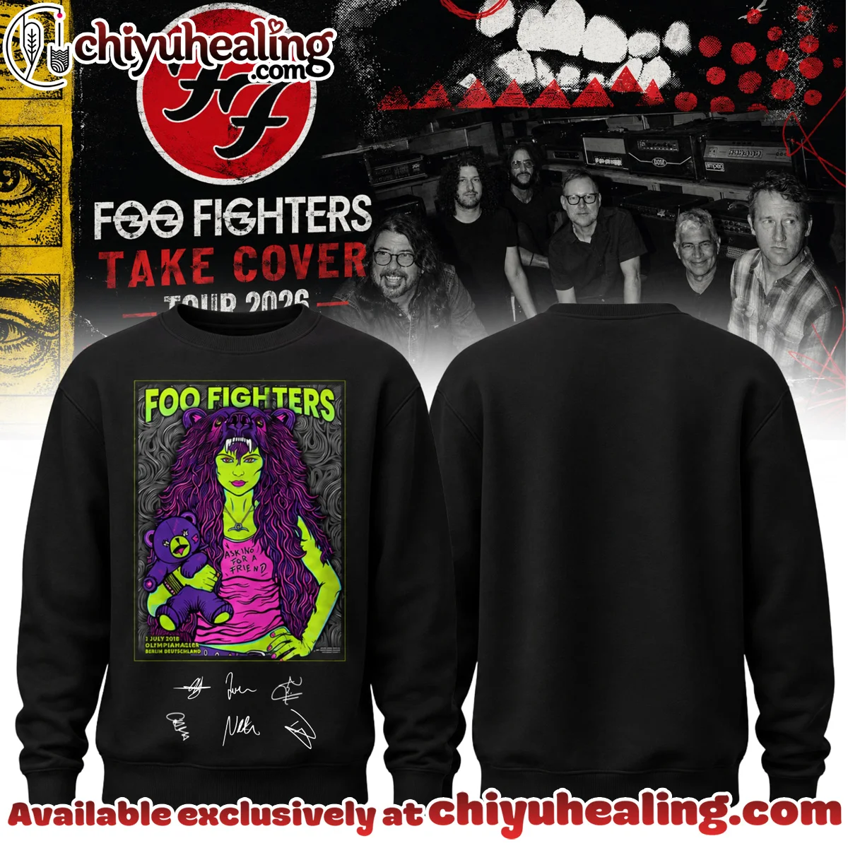 Foo Fighters Take Cover Tour Signature T-Shirt & Hoodie [Batch 12]