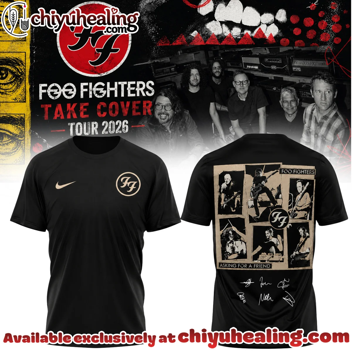 Foo Fighters Take Cover Tour Signature T-Shirt & Hoodie [Drop 11]