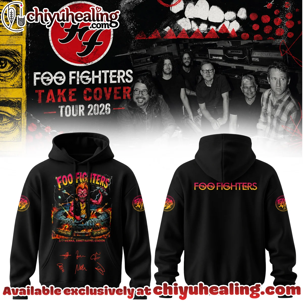 Foo Fighters Take Cover Tour Signature T-Shirt & Hoodie [Drop 5]