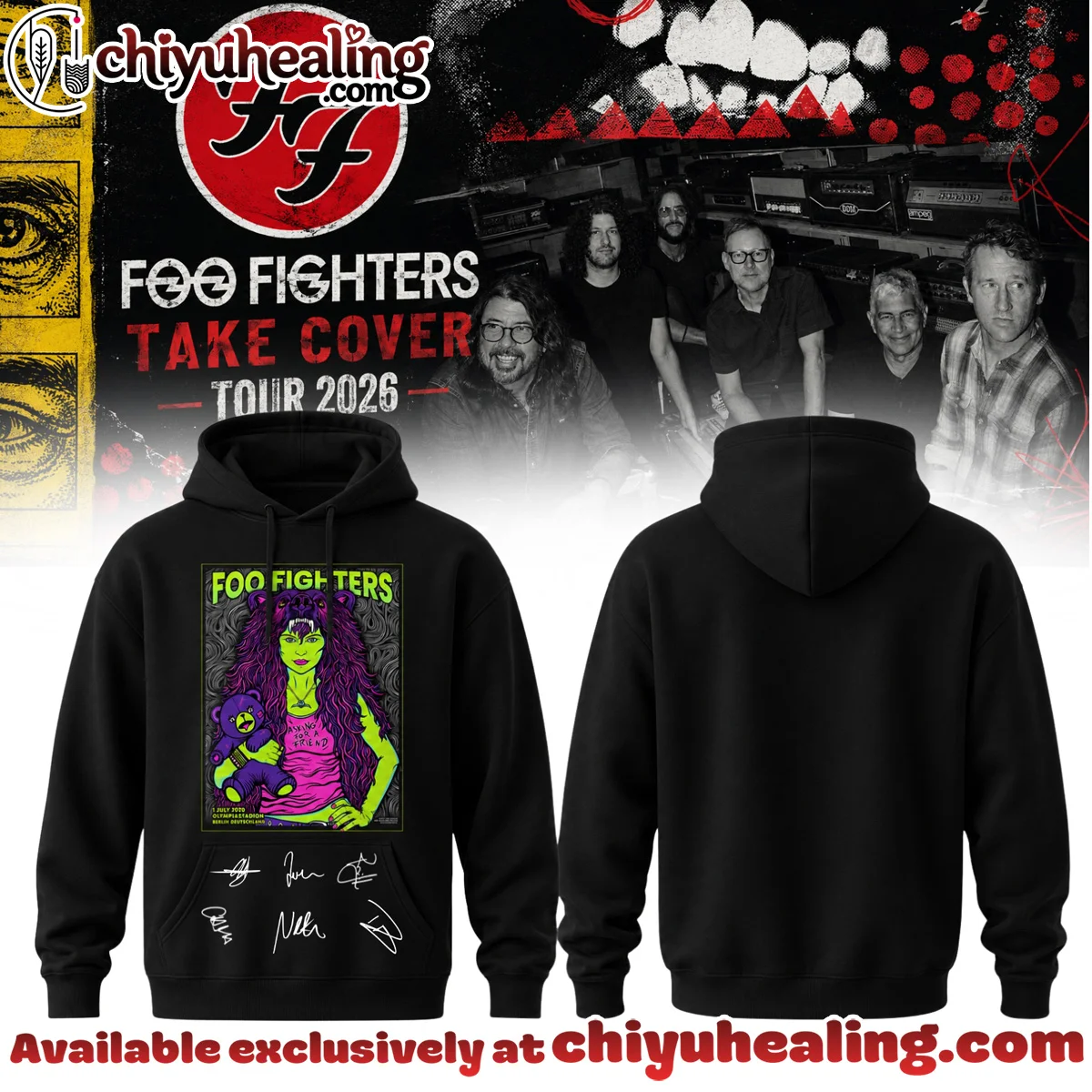 Foo Fighters Take Cover Tour Signature T-Shirt & Hoodie [Drop 8]