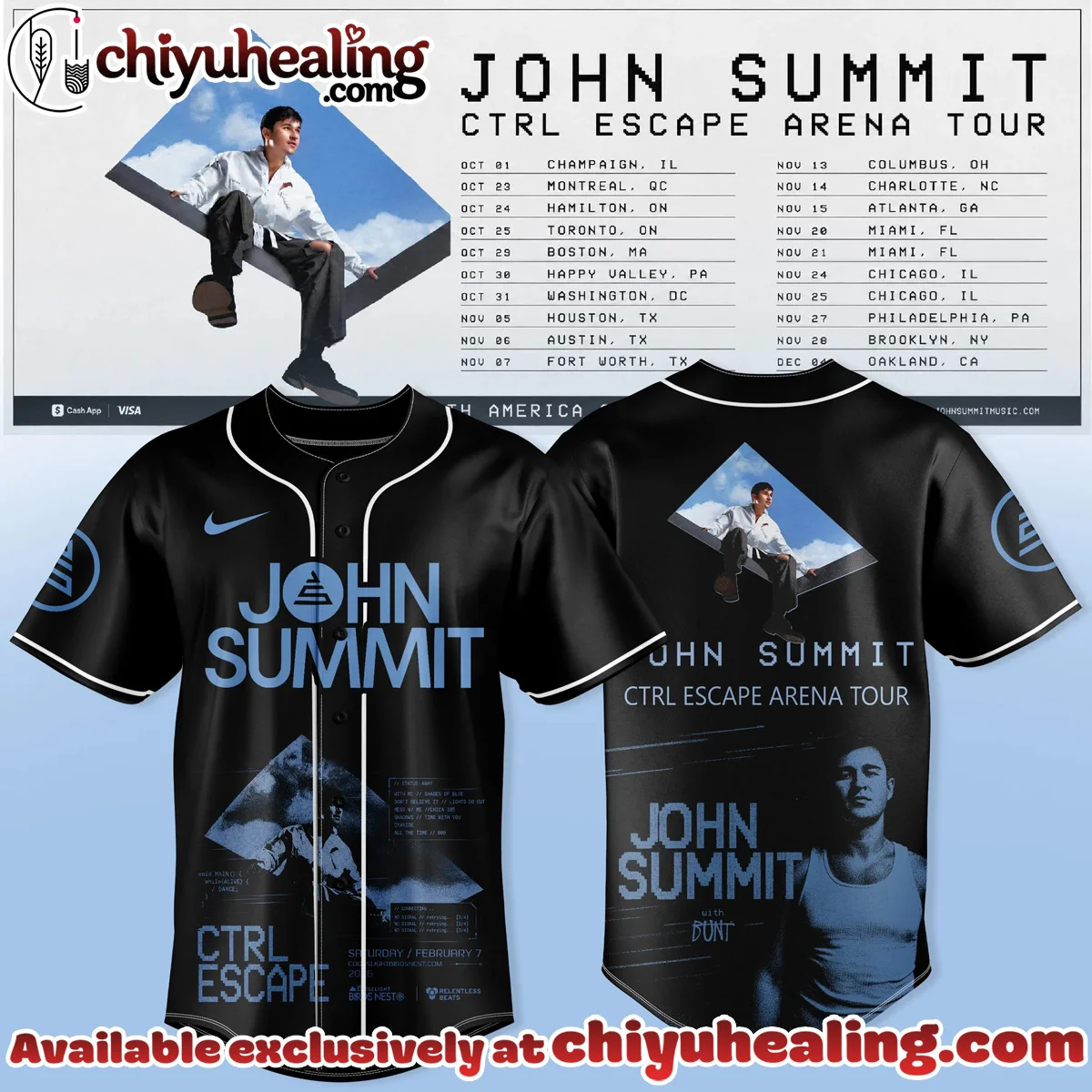 John Summit CTRL Escape Tour Baseball Jersey [Batch 7]