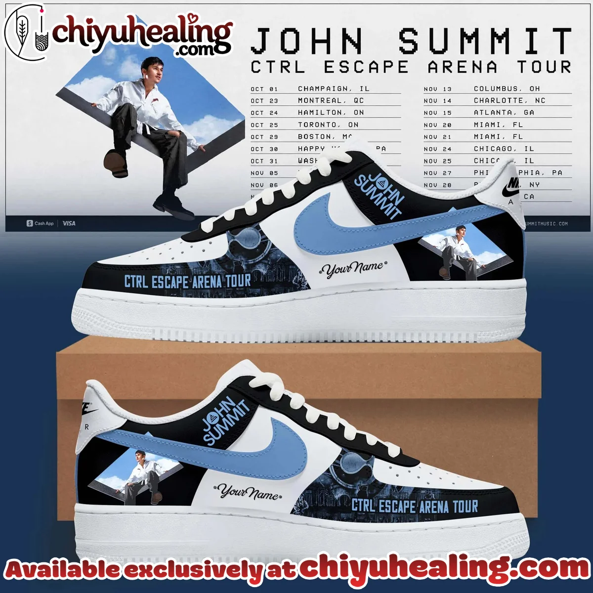 John Summit CTRL Escape Tour Custom Air Force 1 & Jordan 1 Shoes [Batch 8]