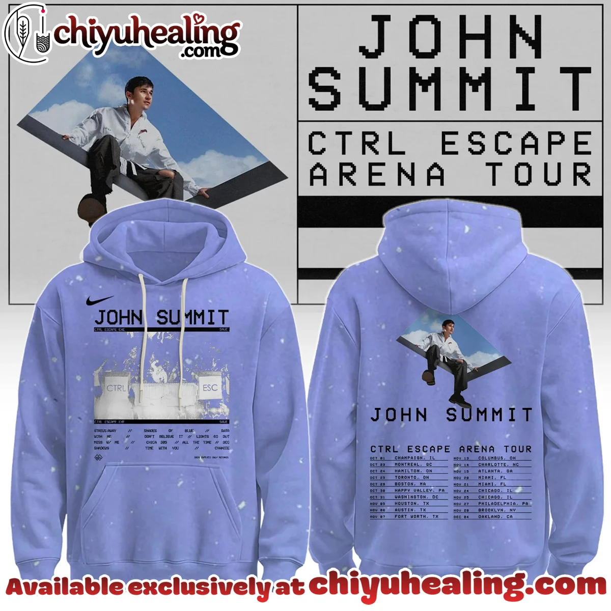 John Summit CTRL Escape Tour Shirt & Hoodie (Style 6)