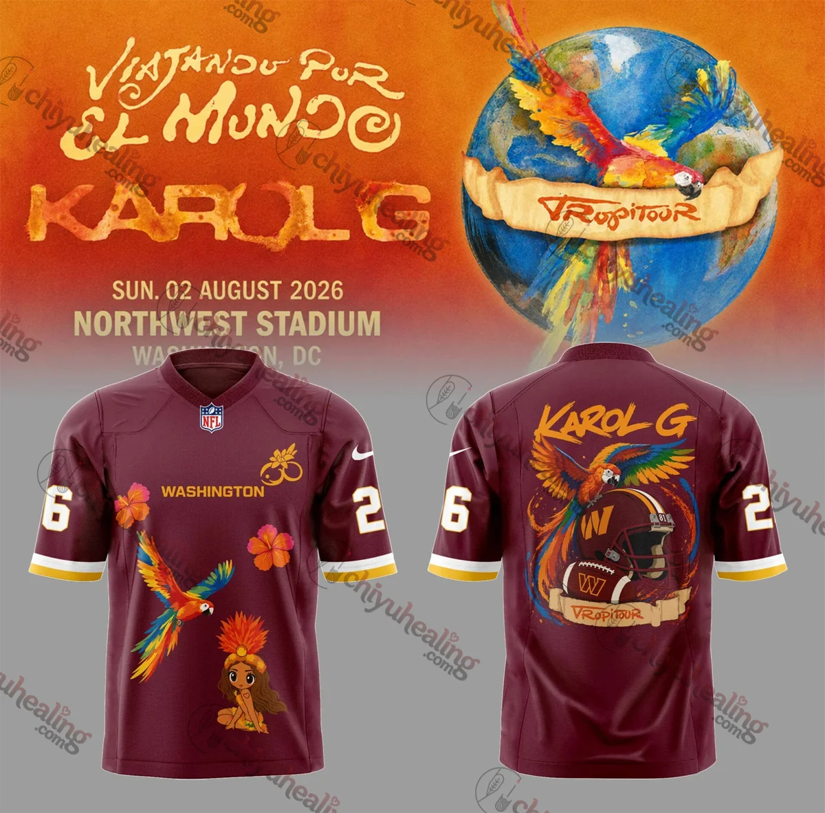 Karol G Viajando Por El Mundo Tropitour Baseball Jersey - Part 14