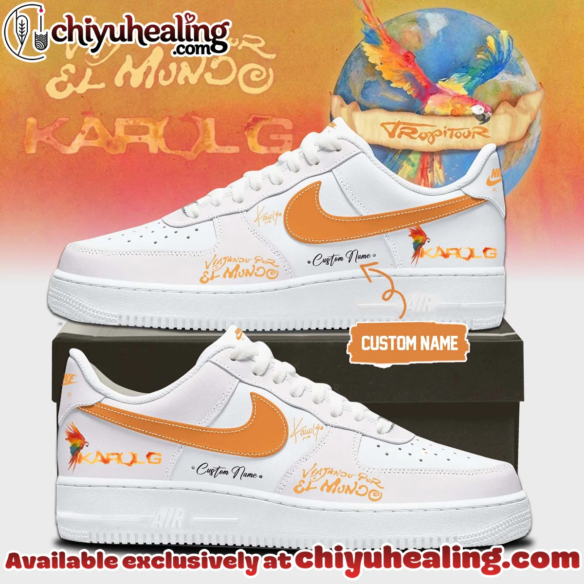 Karol G Viajando por el Mundo Tropitour Custom Air Force 1 & Jordan 1 Shoes [Batch 11]