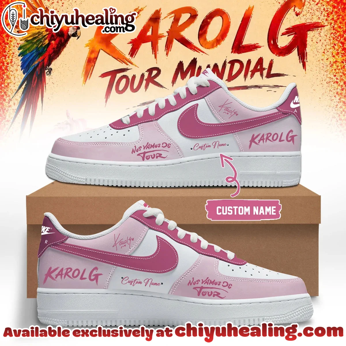Karol G Viajando Por El Mundo Tropitour Custom Air Force 1 & Jordan 1 Shoes [Batch 24]