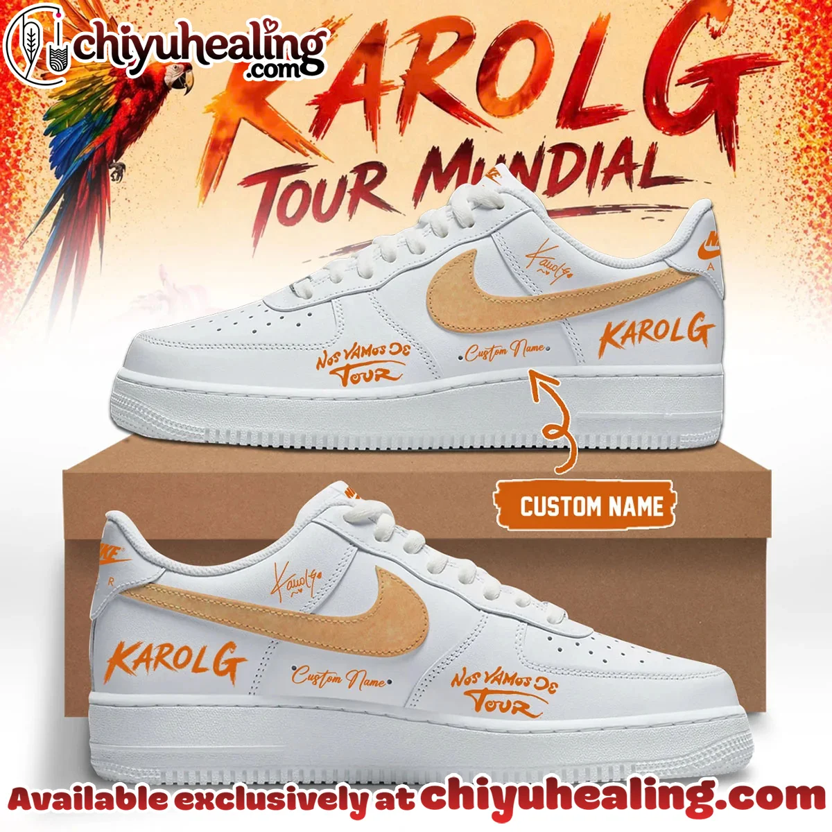 Karol G Viajando por el Mundo Tropitour Custom Air Force 1 & Jordan 1 Shoes [Batch 7]
