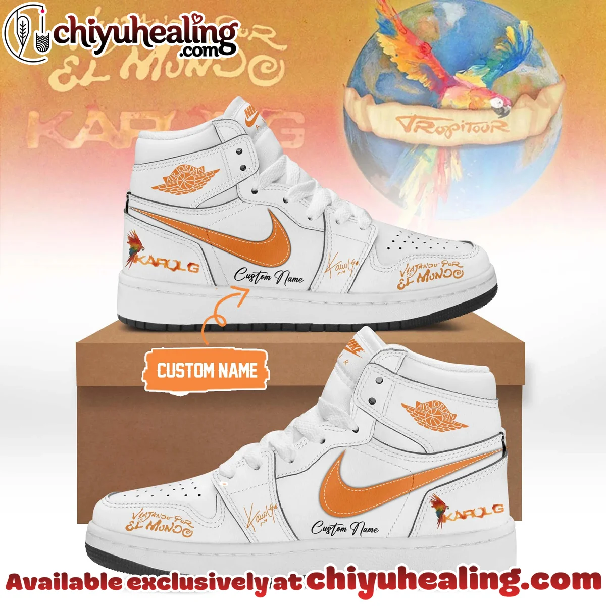 Karol G VIAJANDO POR EL MUNDO TROPITOUR Custom Air Force 1 & Jordan 1 Shoes [Drop 2]