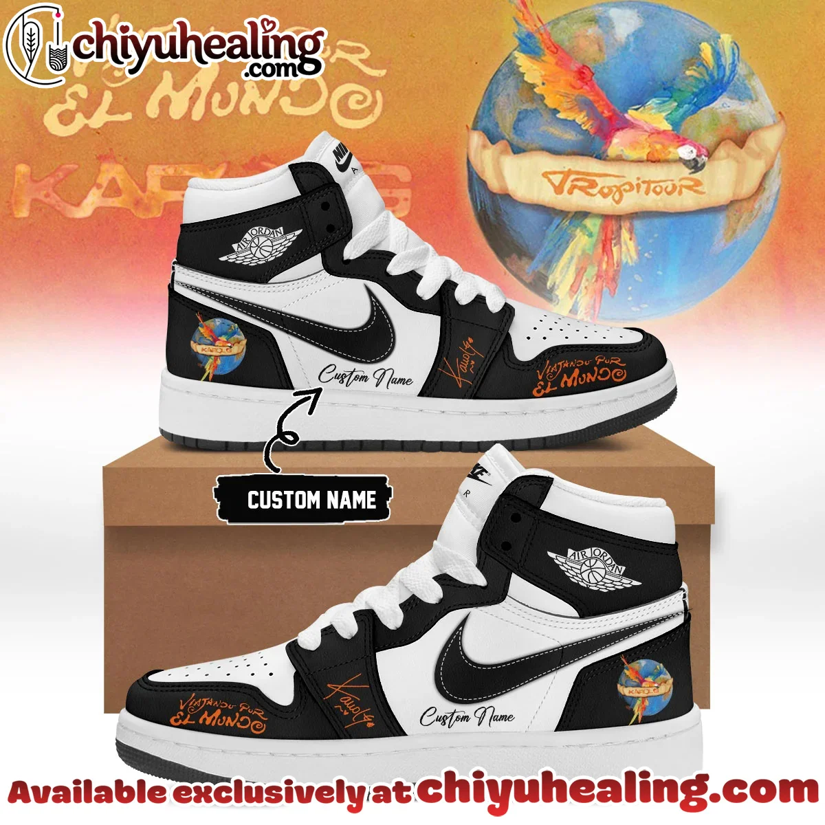 Karol G Viajando por el Mundo Tropitour Custom Air Force 1 & Jordan 1 Shoes [Drop 4]