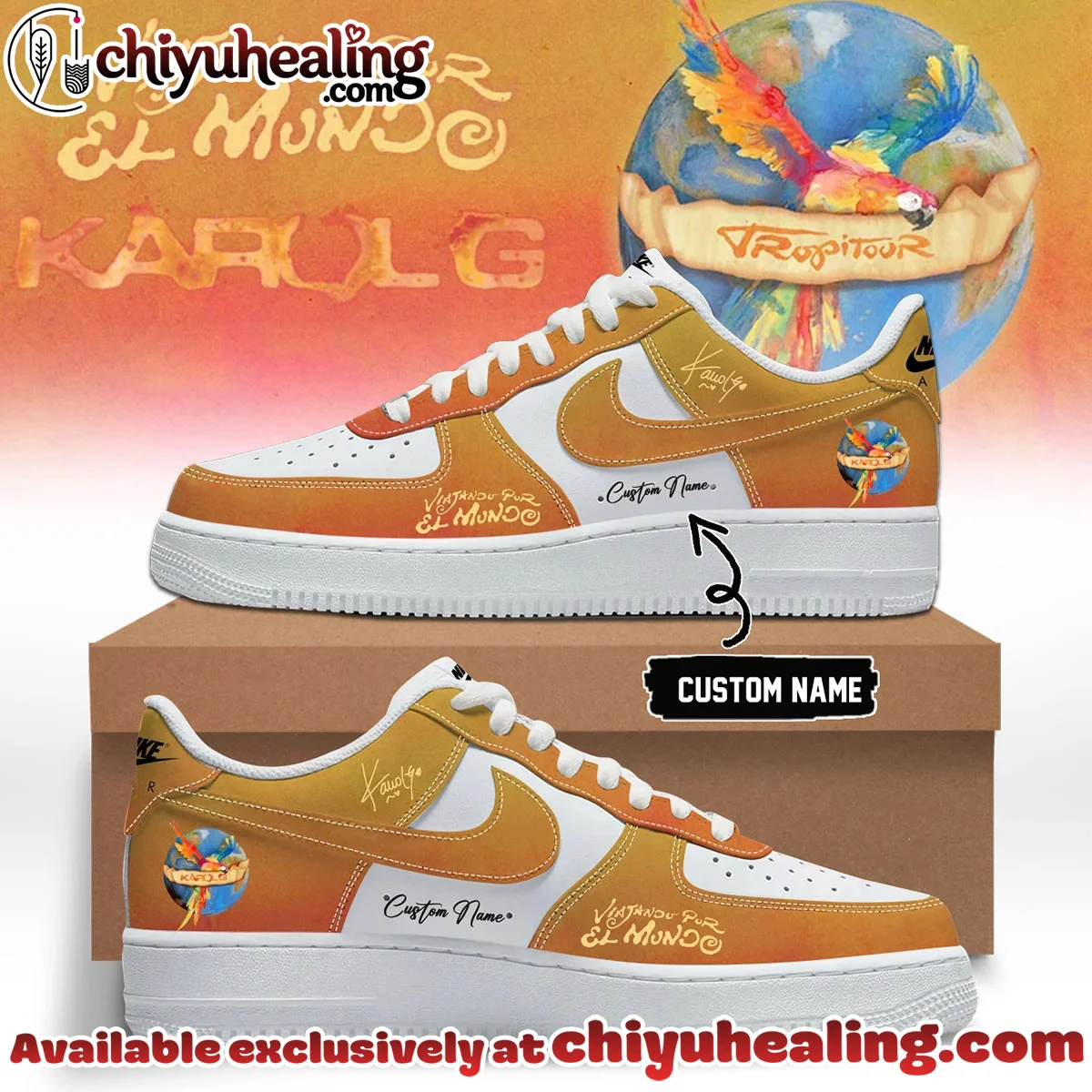 Karol G VIAJANDO POR EL MUNDO TROPITOUR Custom Air Force 1 & Jordan 1 Shoes - Part 2