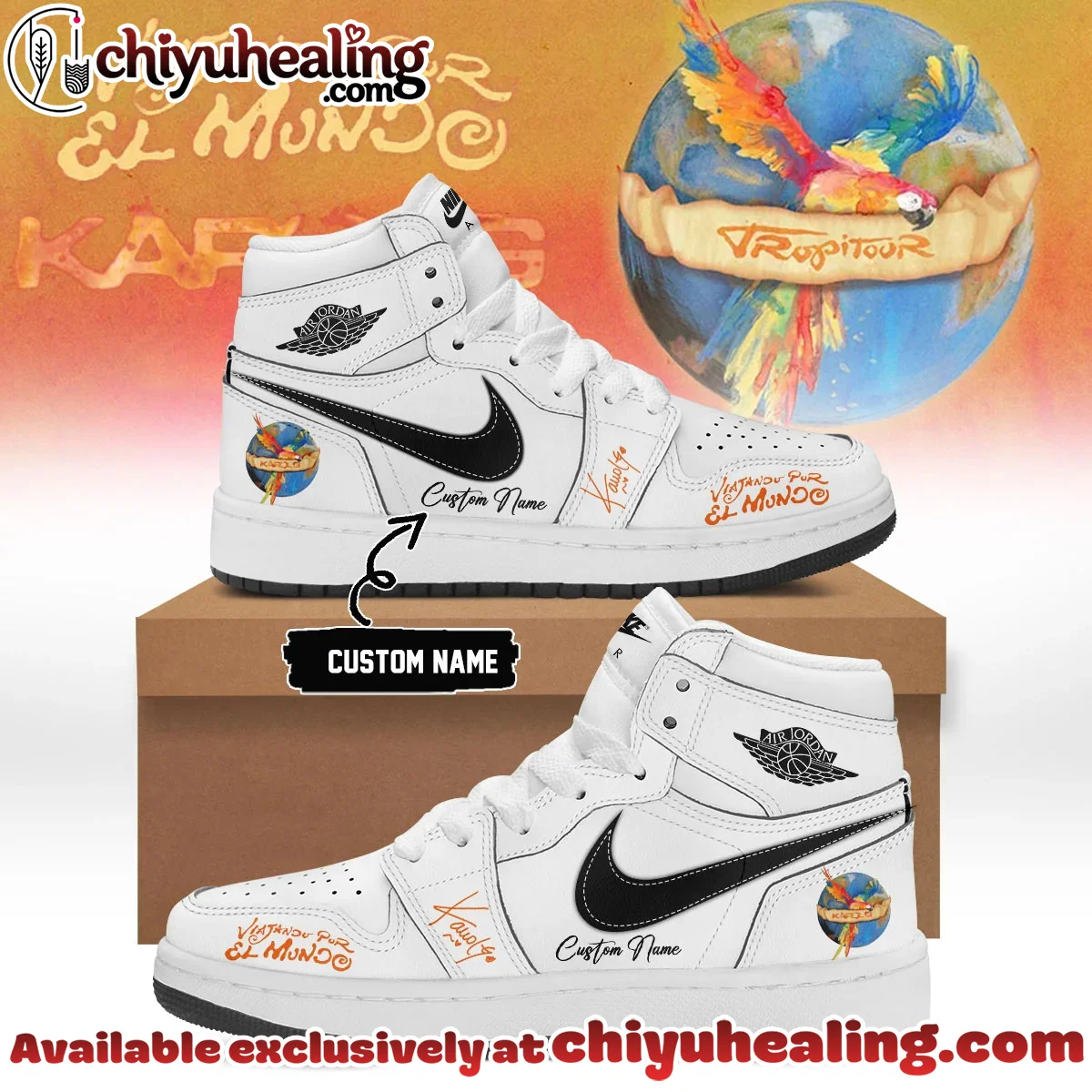 Karol G Viajando por el Mundo Tropitour Custom Air Force 1 & Jordan 1 Shoes - Part 2
