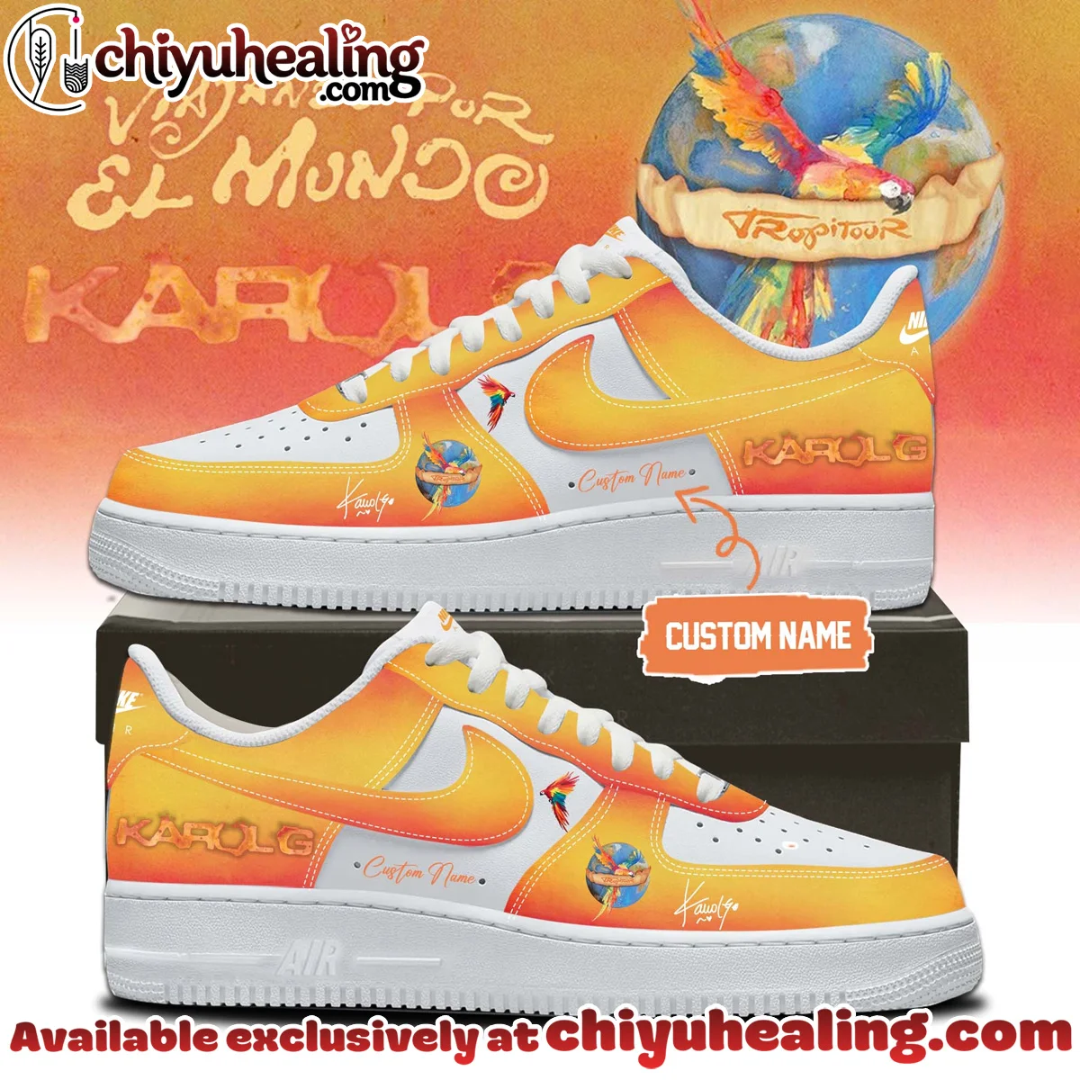 Karol G Viajando por el Mundo Tropitour Custom Air Force 1 & Jordan 1 Shoes - Part 8