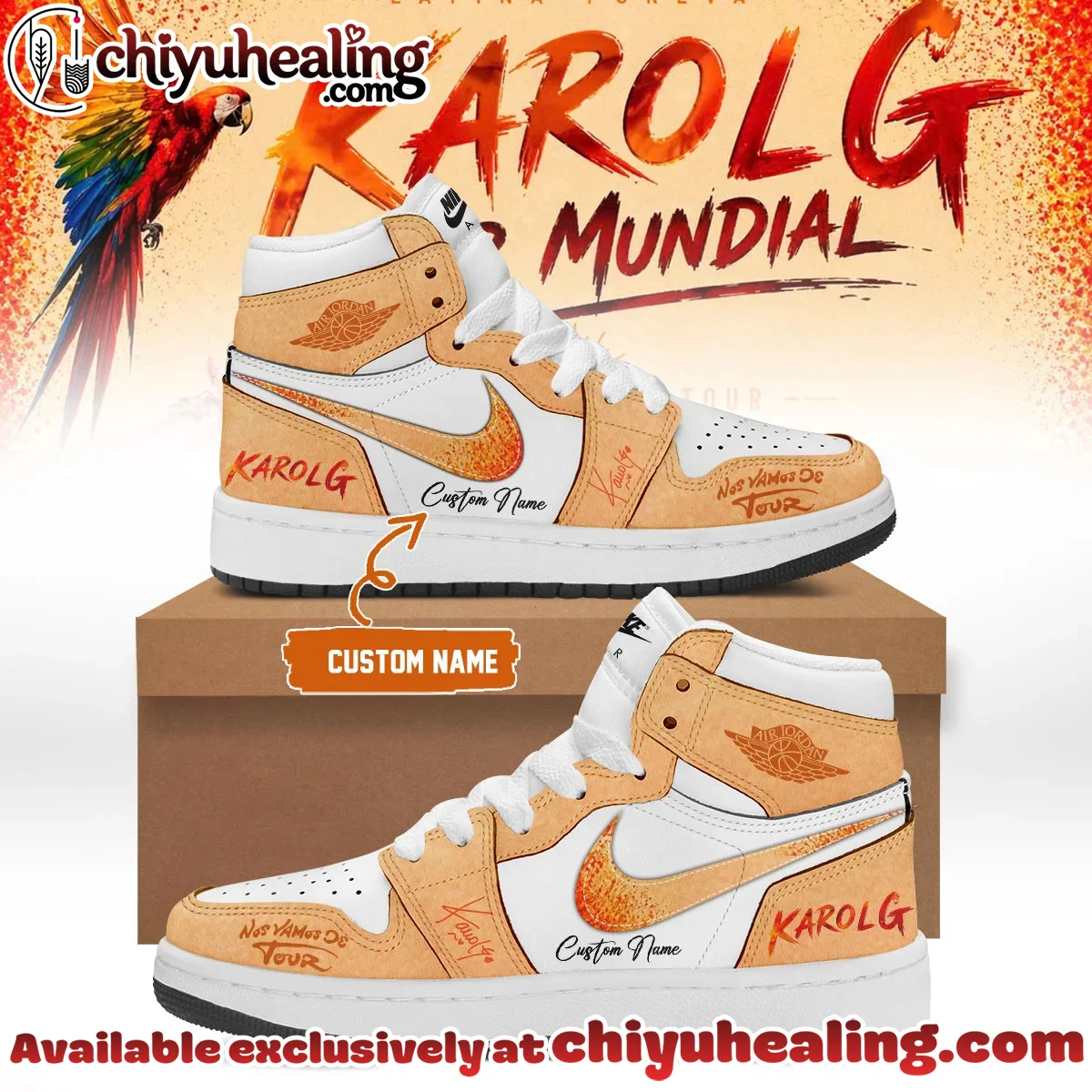 Karol G Viajando Por El Mundo Tropitour Custom Air Force 1 & Jordan 1 Shoes - Series 1