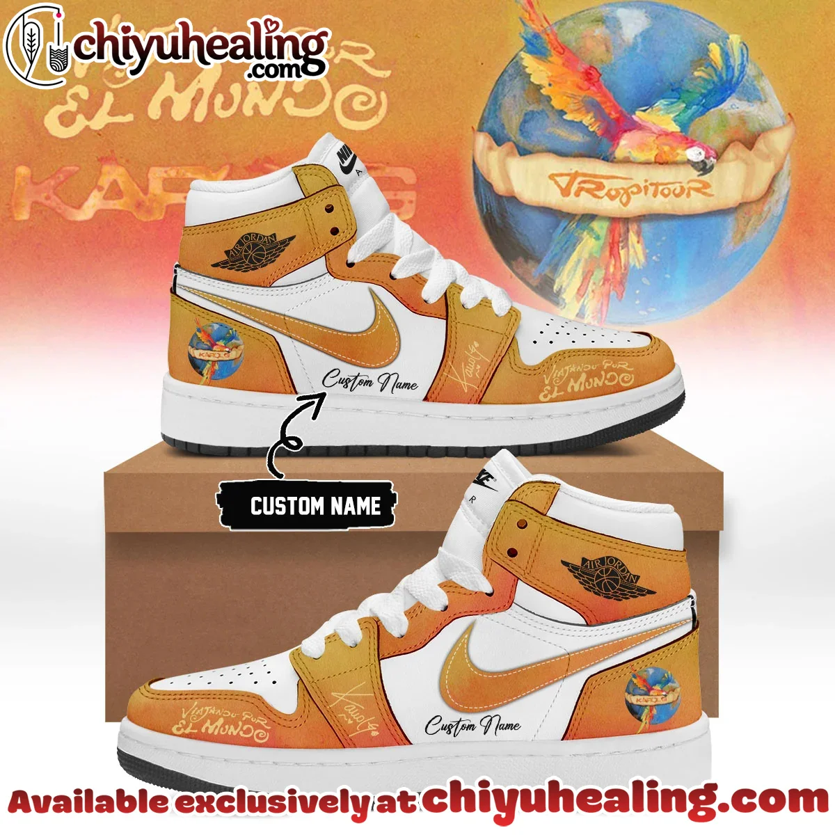 Karol G Viajando Por El Mundo Tropitour Custom Air Force 1 & Jordan 1 Shoes (Style 26)