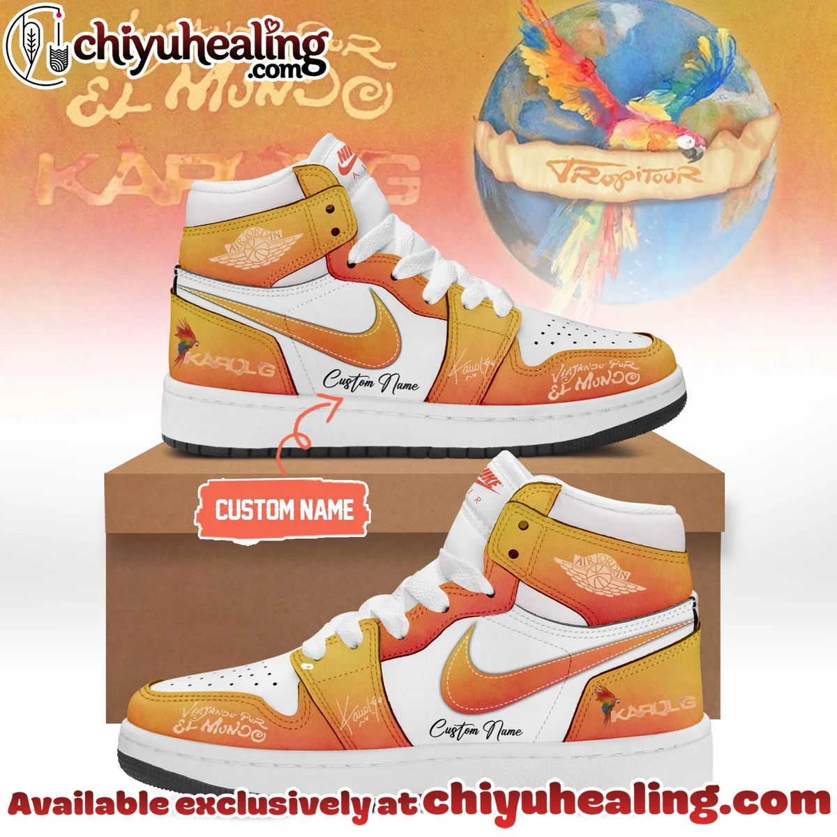 Karol G VIAJANDO POR EL MUNDO TROPITOUR Custom Air Force 1 & Jordan 1 Shoes - Variant 1