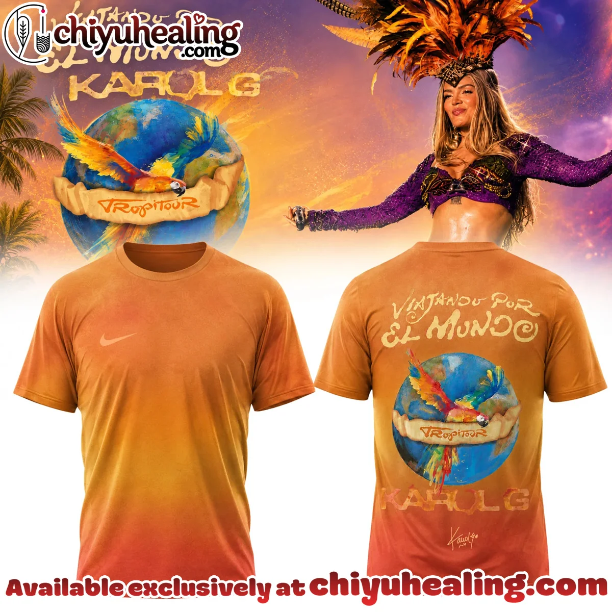 Karol G Viajando Por El Mundo Tropitour Signature T-Shirt & Hoodie (Release 1)