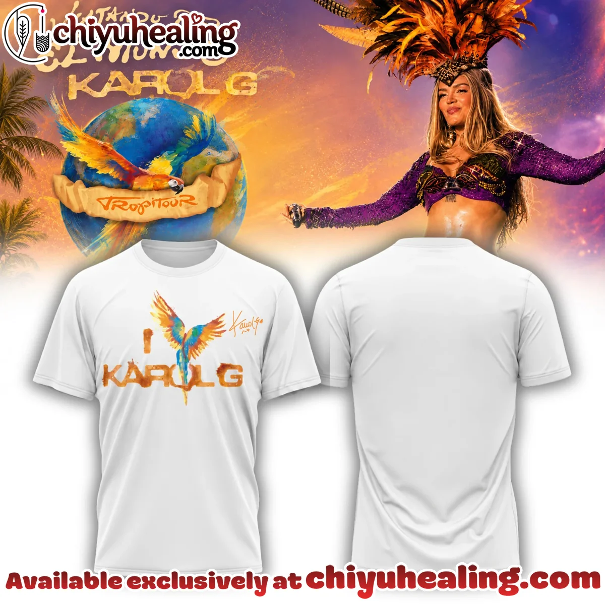 Karol G Viajando por el Mundo Tropitour Signature T-Shirt & Hoodie (Release 5)