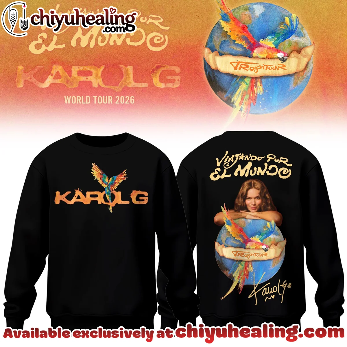 Karol G Viajando Por El Mundo Tropitour T-Shirt & Hoodie [Batch 10]