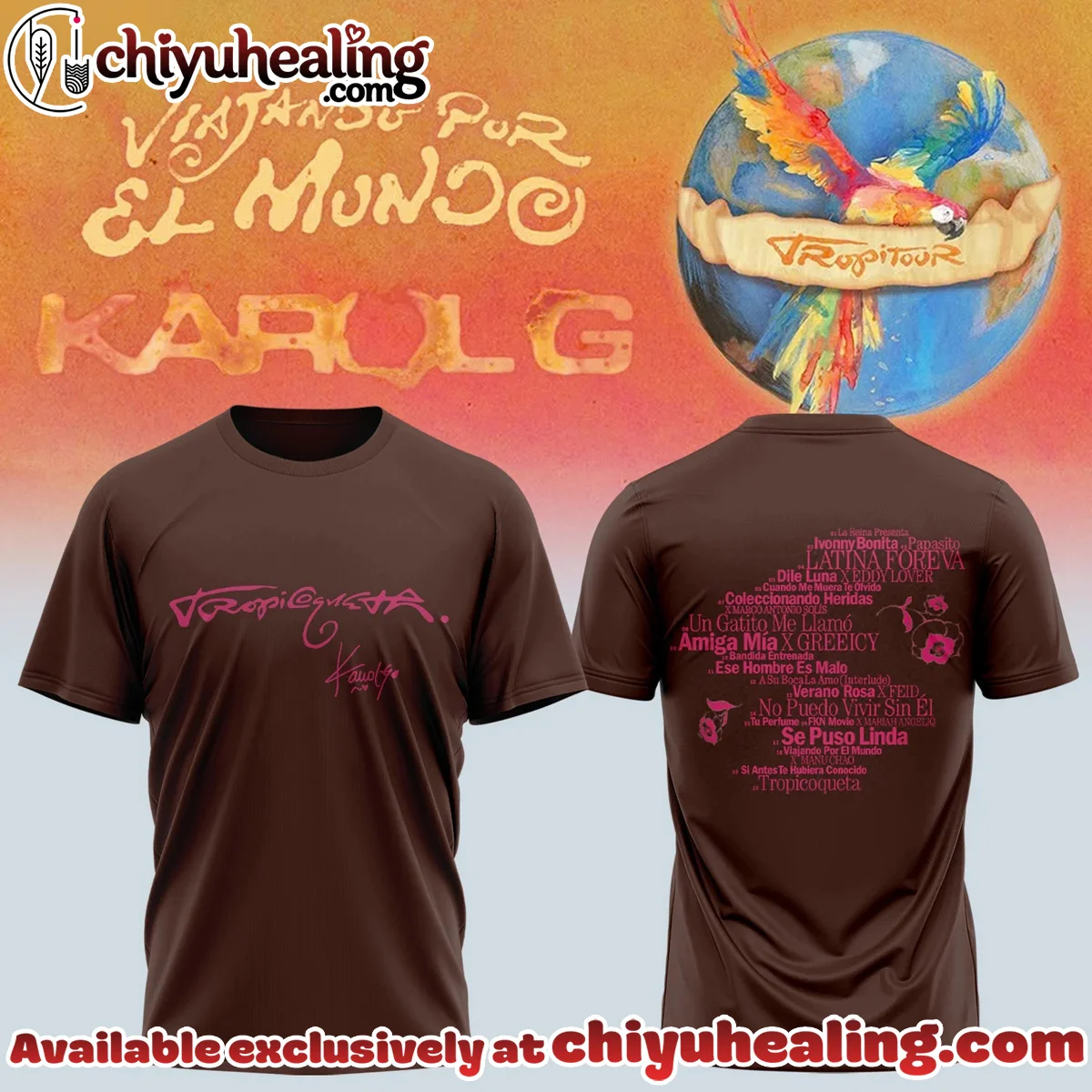 Karol G Viajando Por El Mundo Tropitour T-Shirt & Hoodie [Batch 9]
