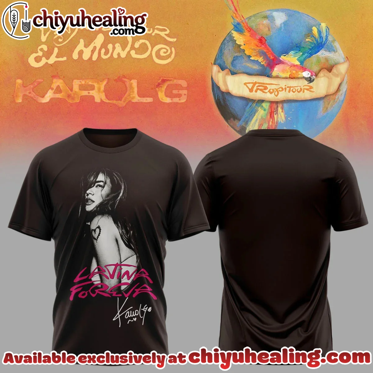 Karol G VIAJANDO POR EL MUNDO TROPITOUR T-Shirt & Hoodie (Style 3)