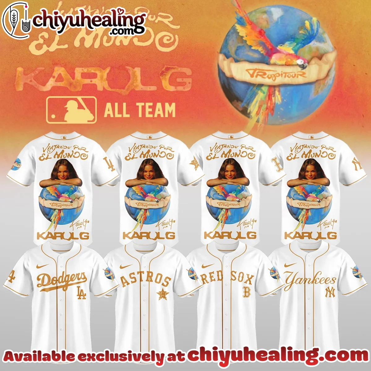 Karol G x MLB Nos Vamos de Tour Baseball Jersey (Design 1)