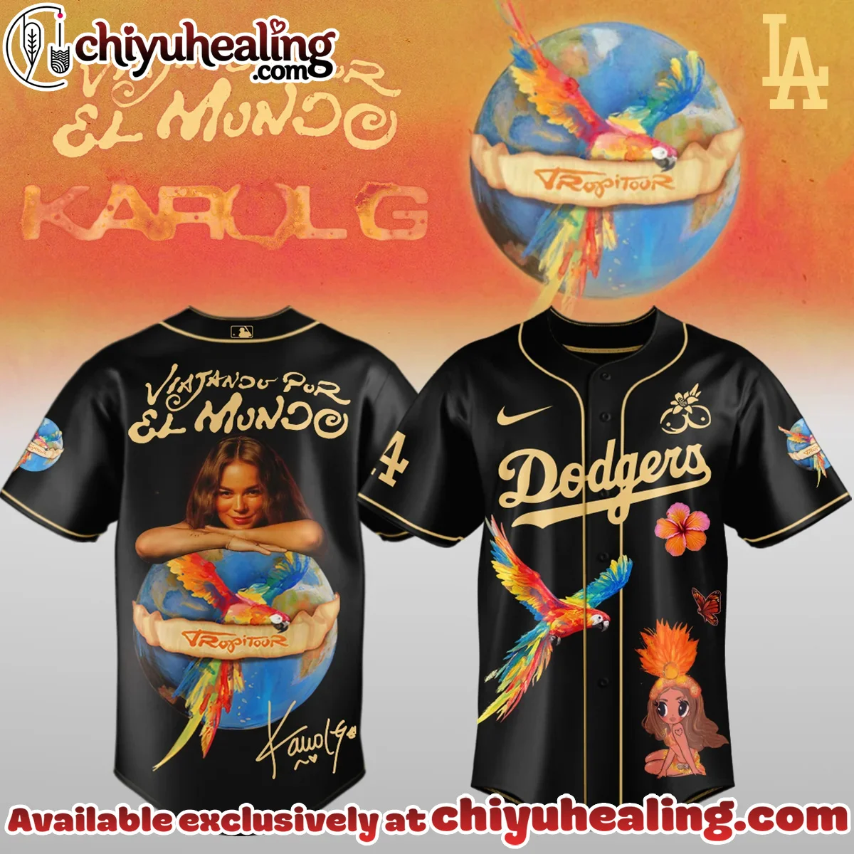Karol G x MLB Nos Vamos de Tour Baseball Jersey - Part 2 Karol G x MLB Nos Vamos de Tour Baseball Jersey - Part 2