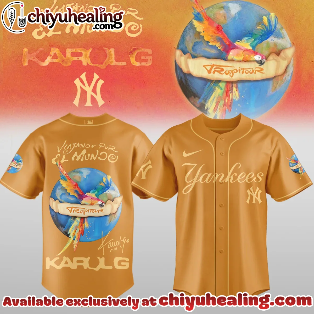 Karol G x MLB Nos Vamos de Tour Baseball Jersey (Release 2) Karol G x MLB Nos Vamos de Tour Baseball Jersey (Release 2)