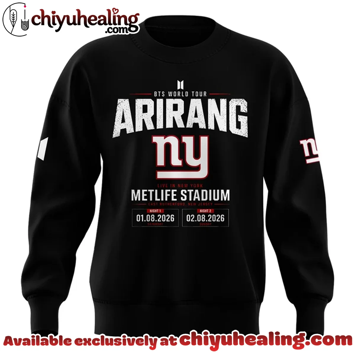 New York Giants x BTS WORLD TOUR ARIRANG T-Shirt & Hoodie (Style 2) New York Giants x BTS WORLD TOUR ARIRANG T-Shirt & Hoodie (Style 2)
