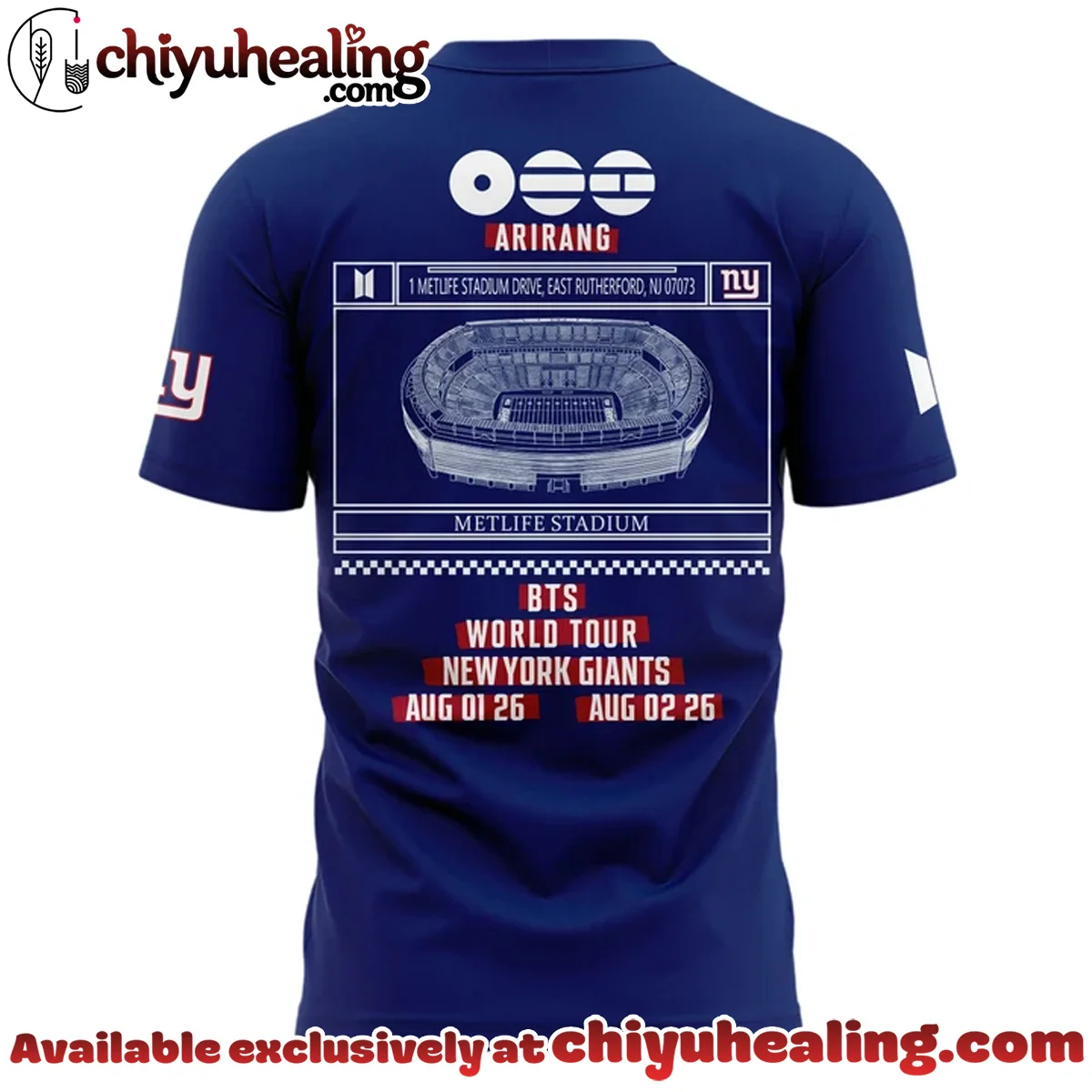 NY Giants x BTS WORLD TOUR ARIRANG Shirt & Hoodie - Series 2 NY Giants x BTS WORLD TOUR ARIRANG Shirt & Hoodie - Series 2