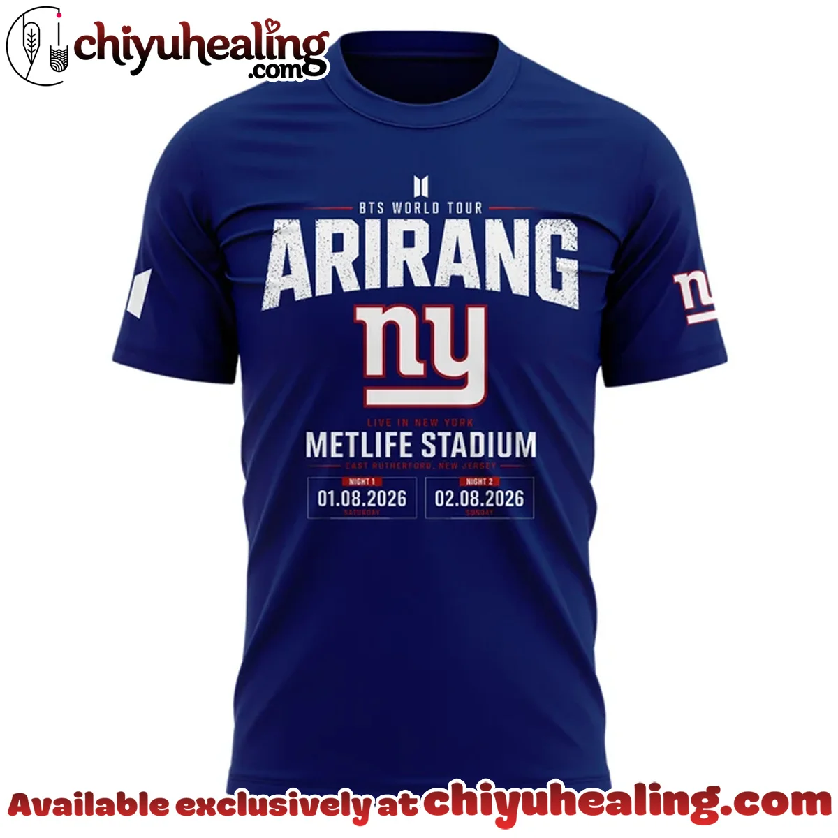 NY Giants x BTS WORLD TOUR ARIRANG Shirt & Hoodie - Series 2 NY Giants x BTS WORLD TOUR ARIRANG Shirt & Hoodie - Series 2