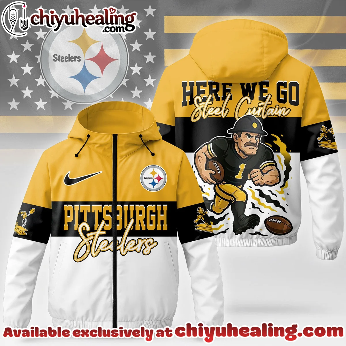 Pittsburgh Steelers Windbreaker Jacket