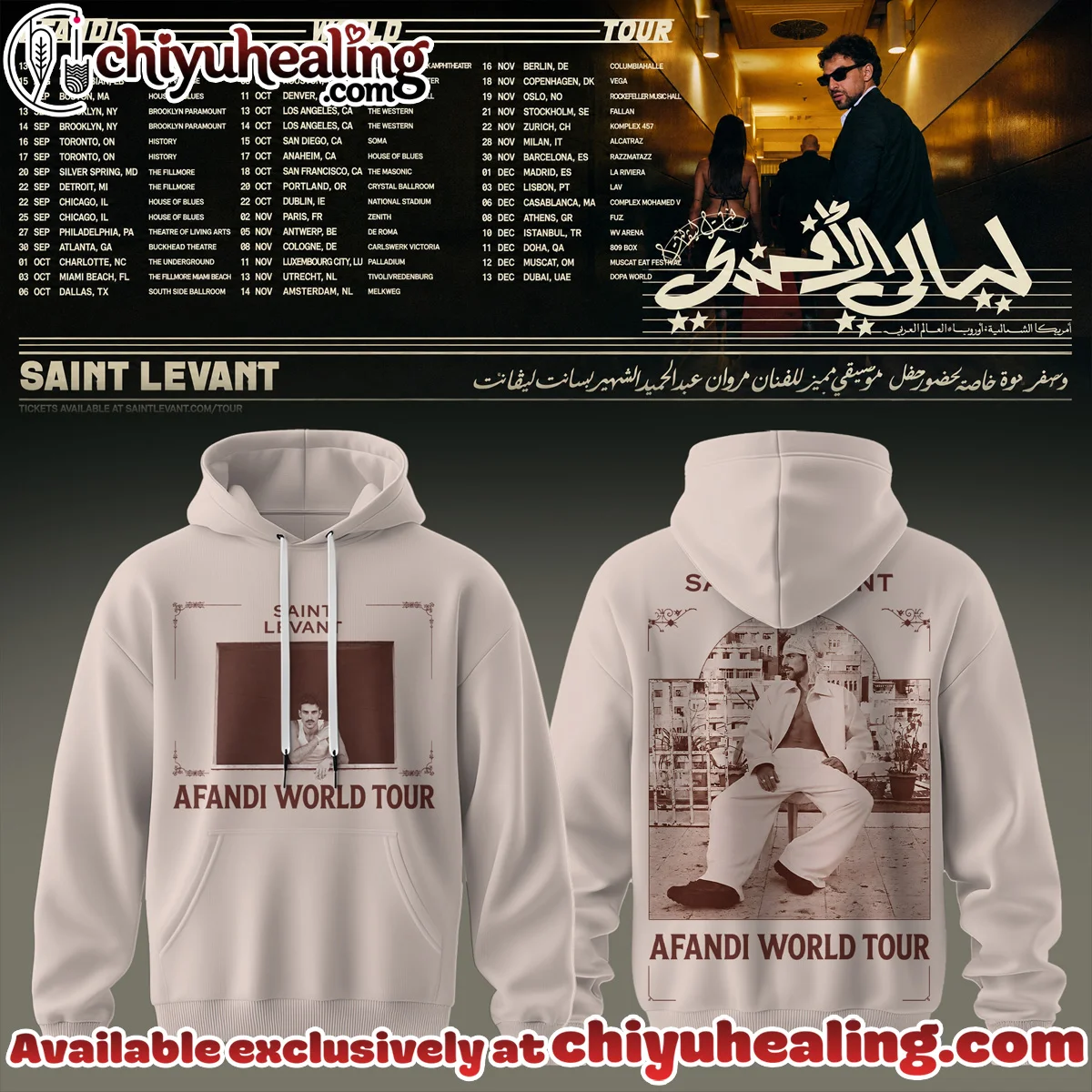 SAINT LEVANT AFANDI WORLD TOUR Shirt & Hoodie [Drop 6]