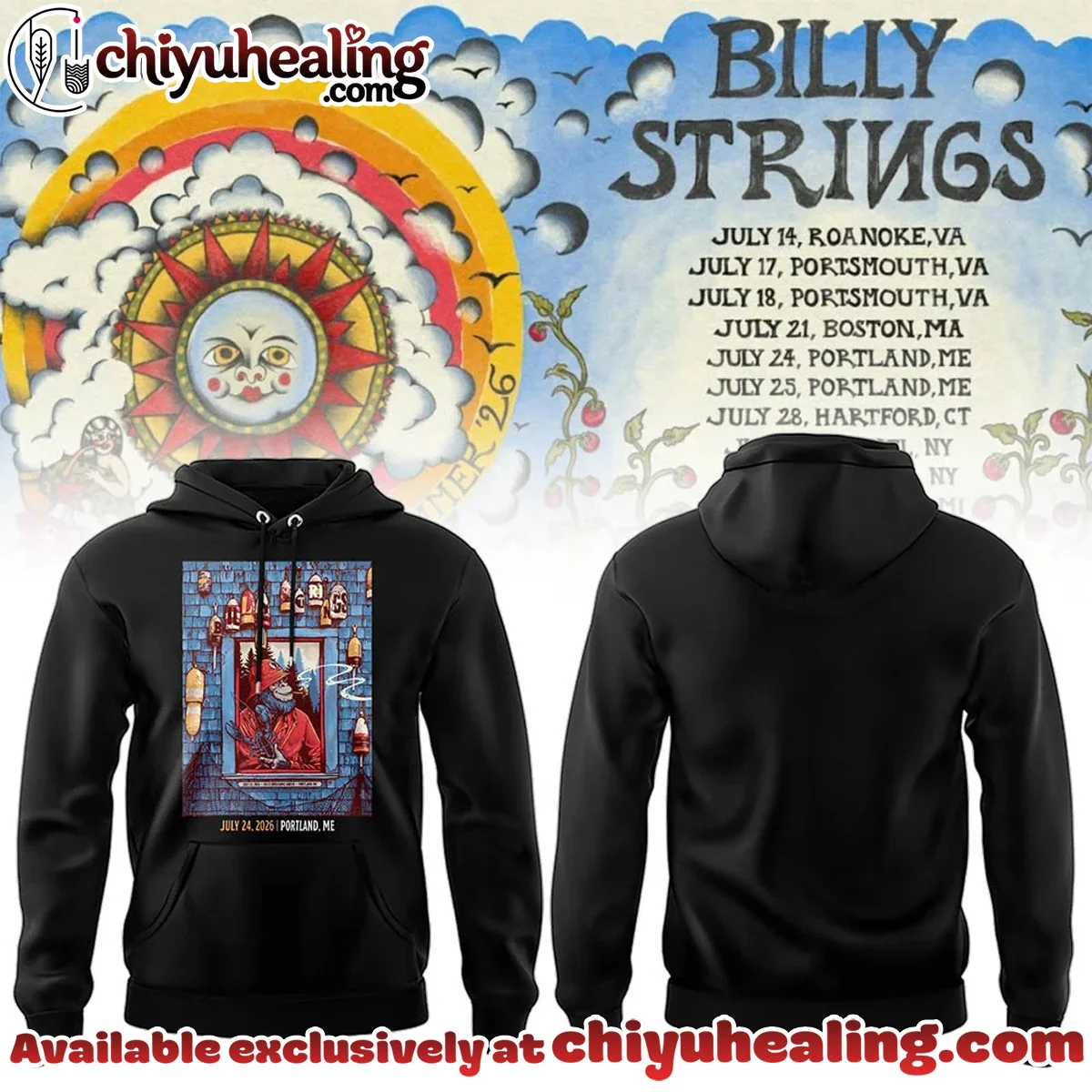 Summer Tour Portland ME Shirt & Hoodie (Style 1)