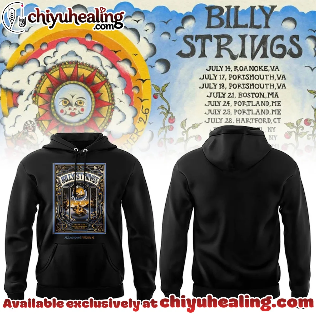 Summer Tour Portland ME Shirt & Hoodie