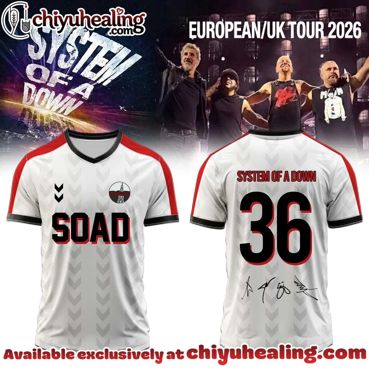 System of a Down Europe UK Stadium Tour Signature Football Jersey [Drop 10]