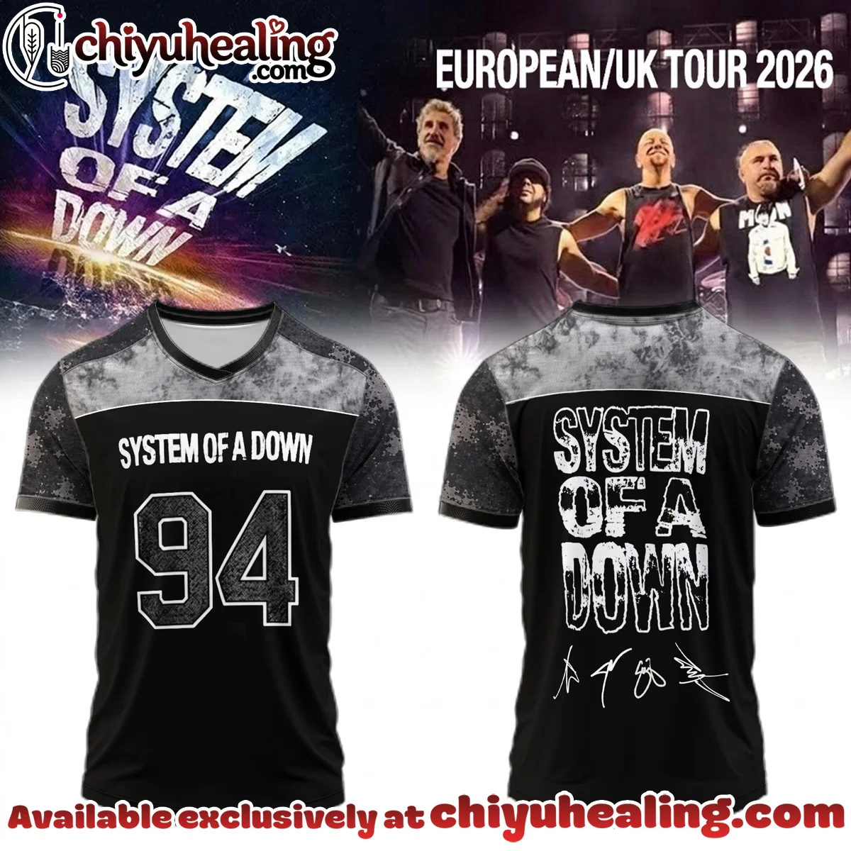 System of a Down Europe UK Stadium Tour Signature Football Jersey [Drop 44]