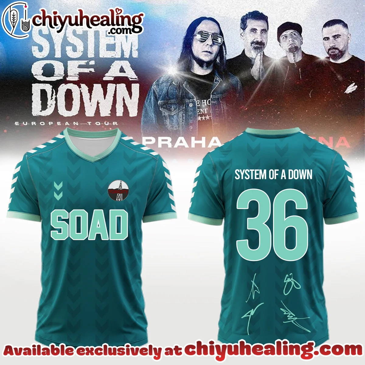 System of a Down Europe UK Stadium Tour Signature Football Jersey (Release 9)
