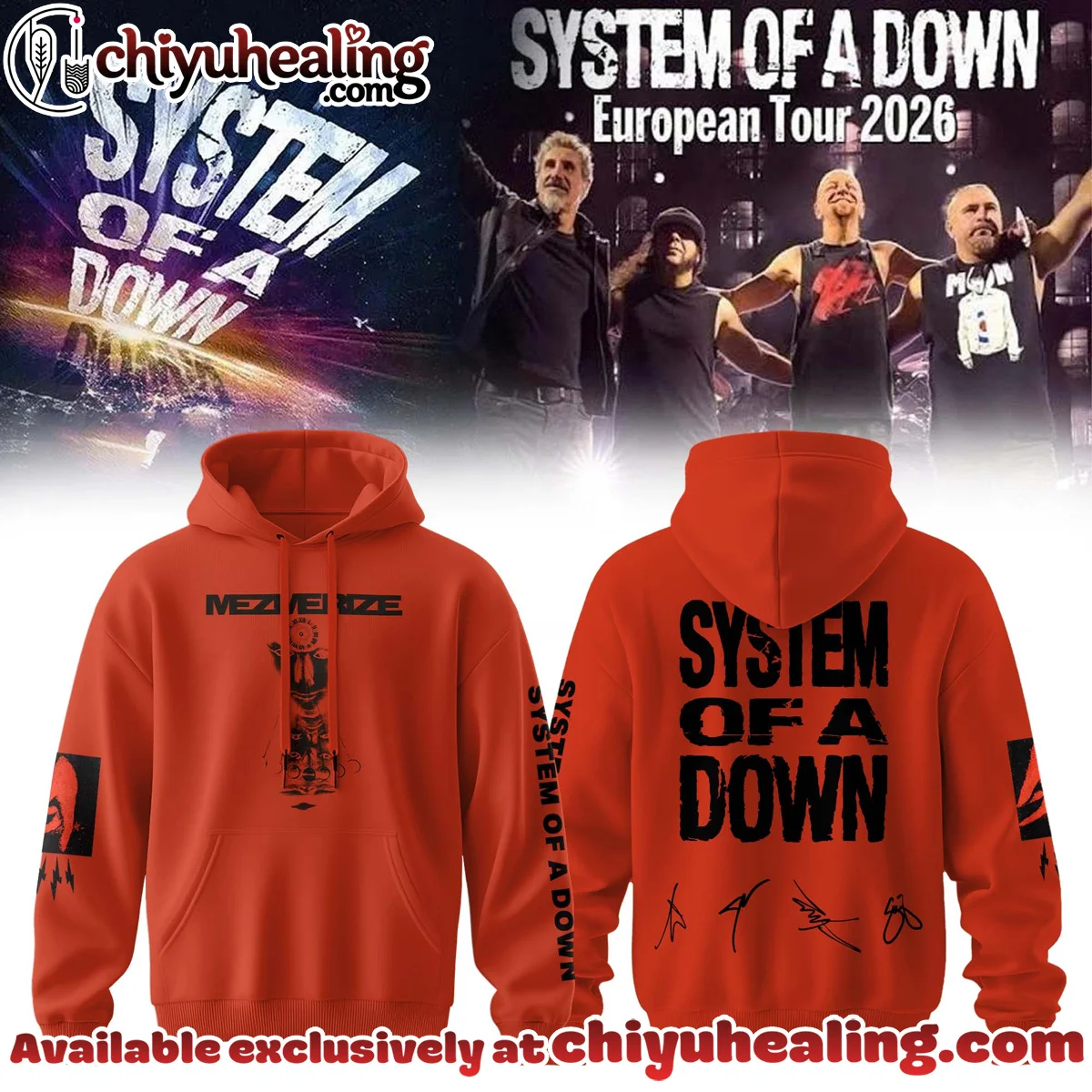 System of a Down Europe UK Stadium Tour Signature T-Shirt & Hoodie [Drop 6]