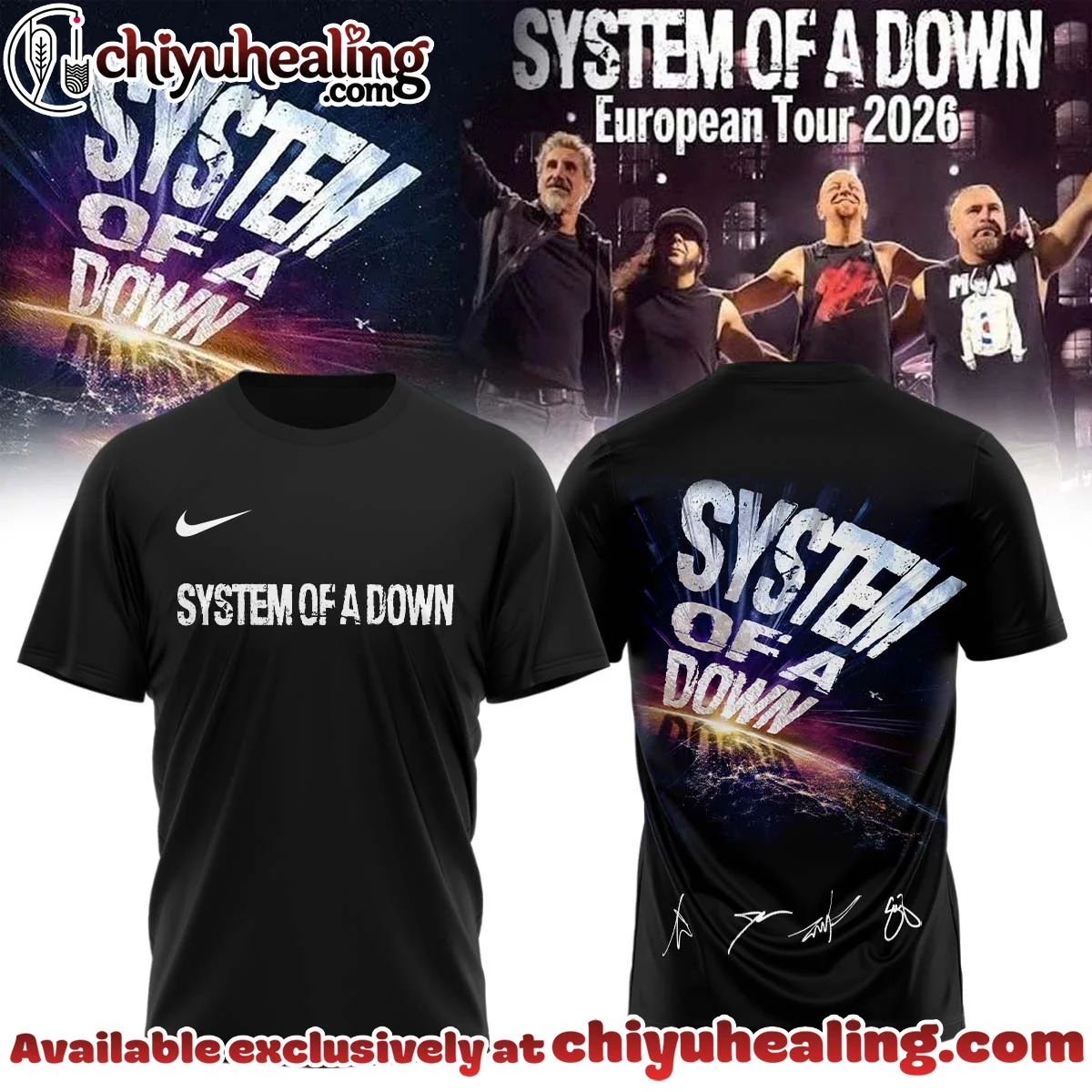 System of a Down Europe UK Stadium Tour Signature T-Shirt & Hoodie - Series 37