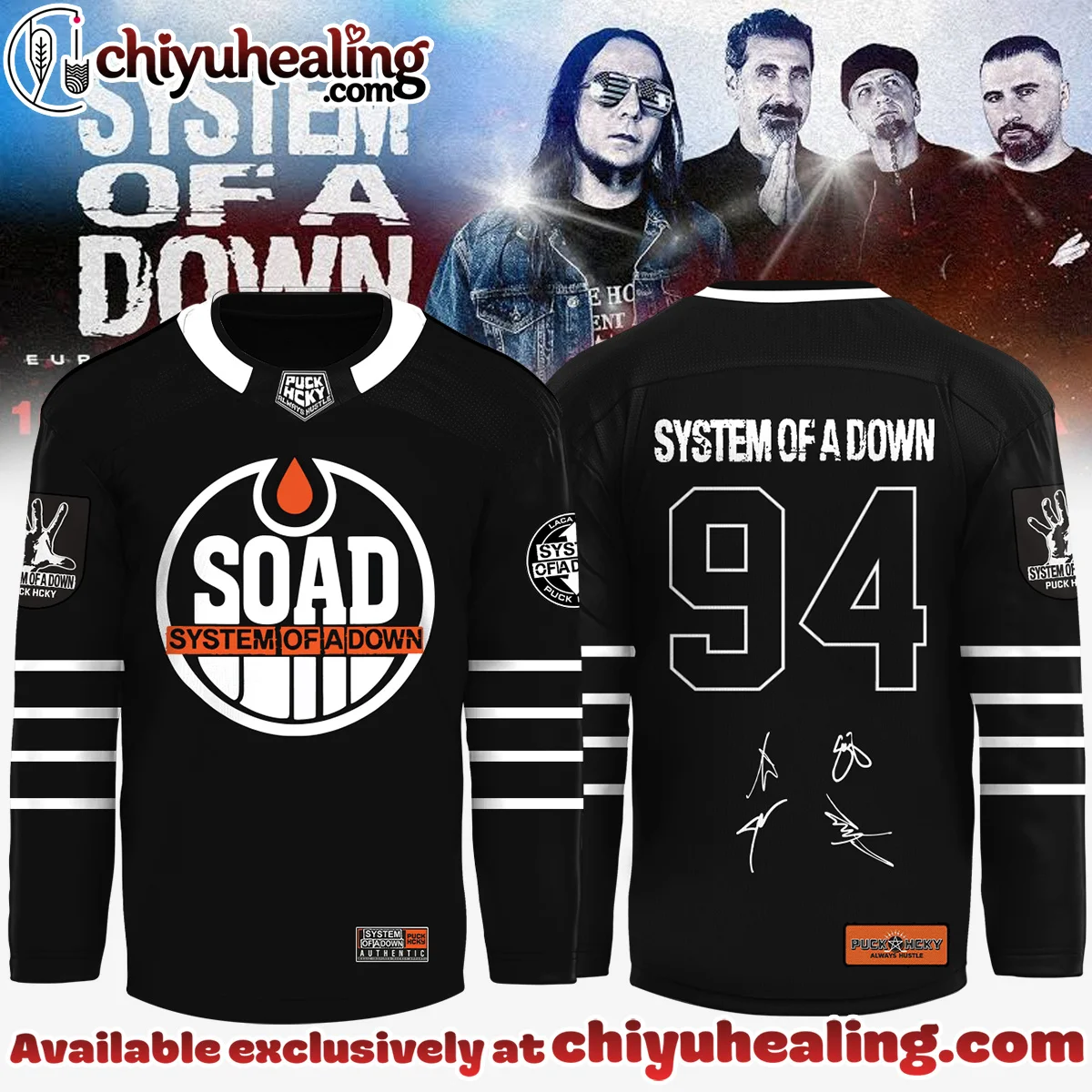 System of a Down Europe UK Stadium Tour Signed Hockey Jersey - Part 13