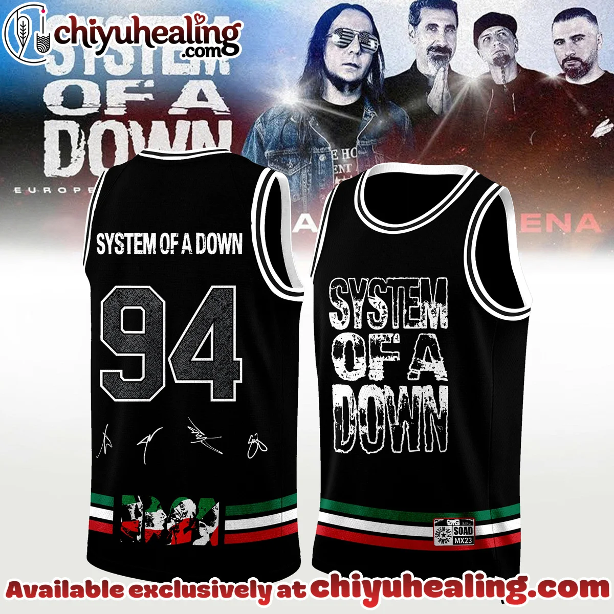 System of a Down Signed Basketball Jersey [Batch 3]