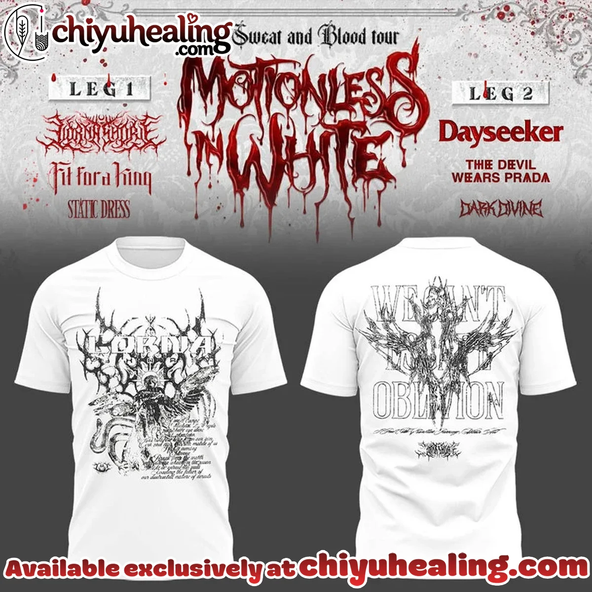 The Sweat & Blood Tour Shirt & Hoodie (Design 1)