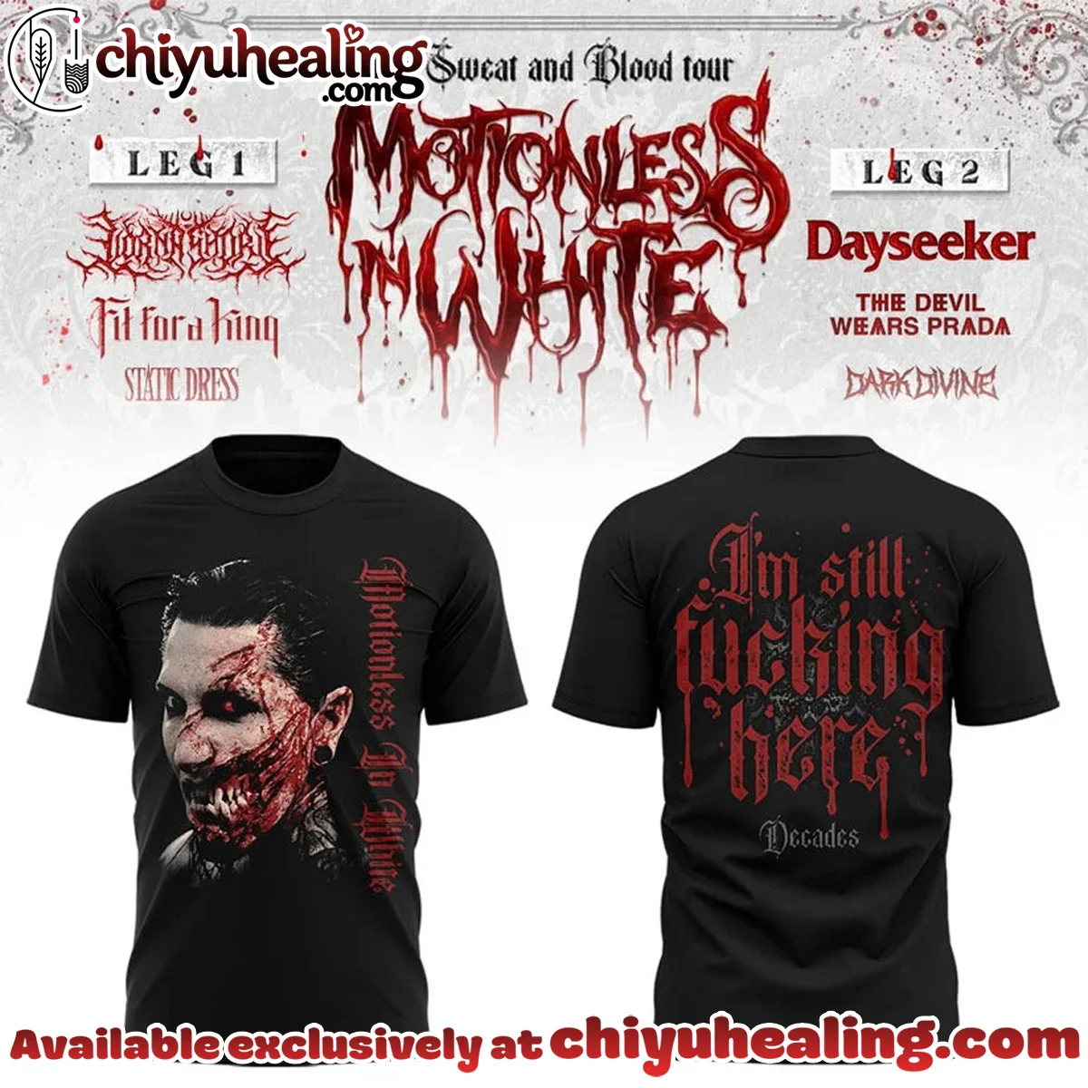 The Sweat & Blood Tour Shirt & Hoodie (Design 2)