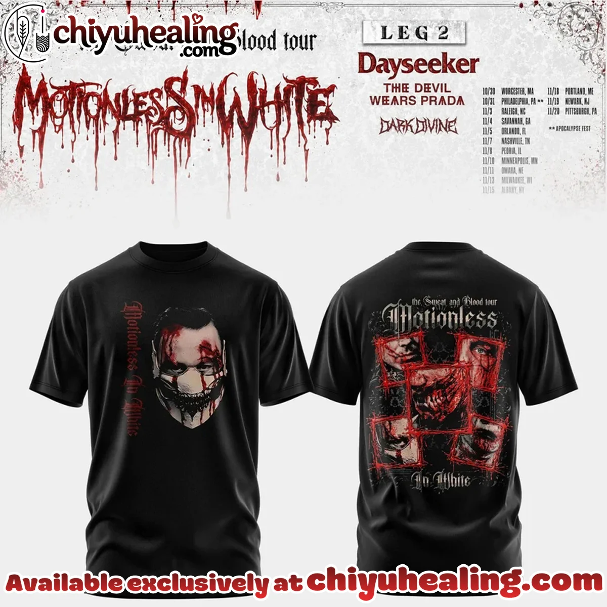 The Sweat & Blood Tour Shirt & Hoodie (Design 6)