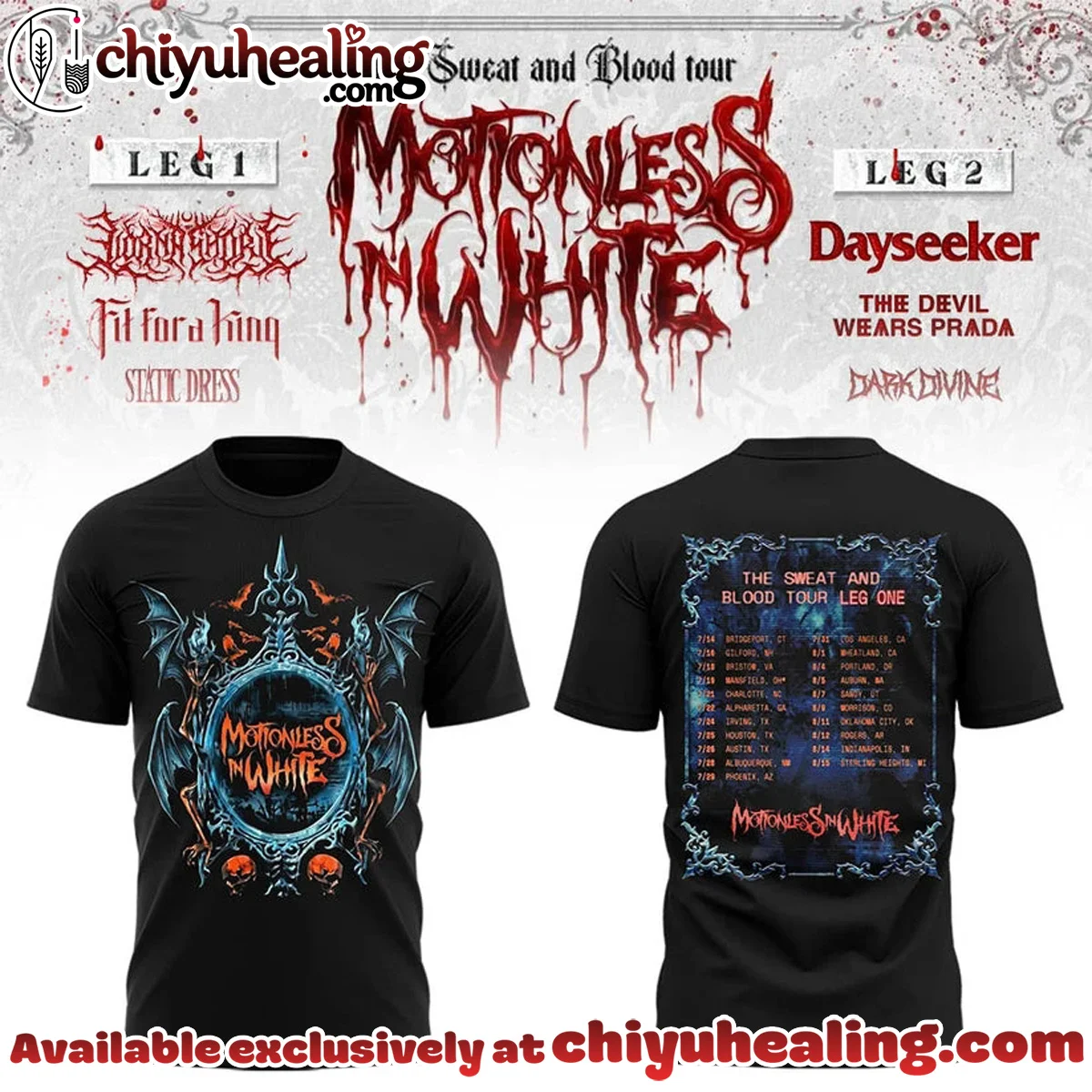 The Sweat & Blood Tour Shirt & Hoodie (Design 8)