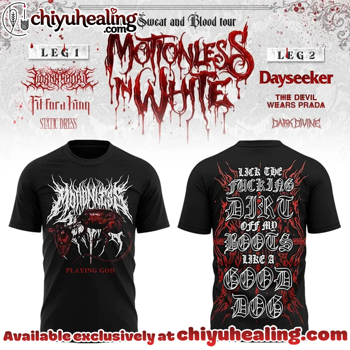 The Sweat & Blood Tour Shirt & Hoodie [Drop 7]