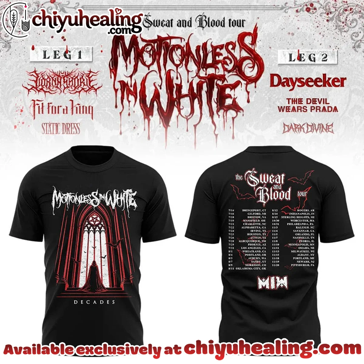 The Sweat & Blood Tour Shirt & Hoodie (Style 11)
